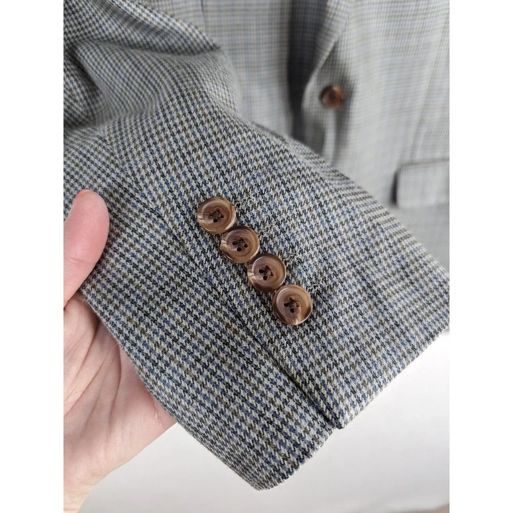 LAUREN Ralph Lauren Men's Houndstooth Sport Coat Silk Wool Jacket Sz 42L Paisley